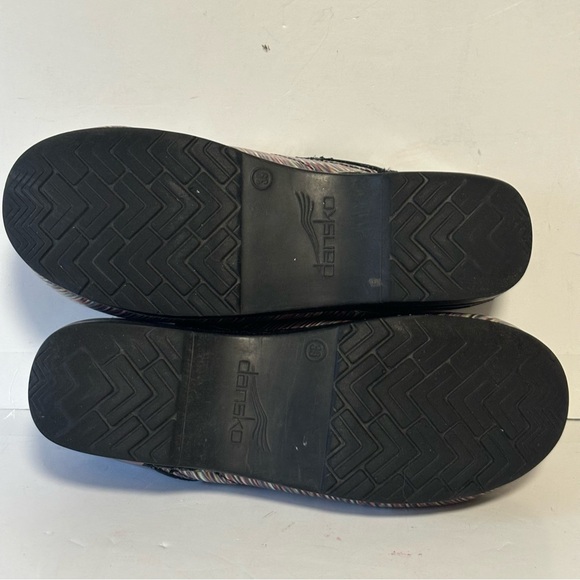 dansko 39 professional style stripe clog shoe multi-color pre-owned - Picture 7 of 13